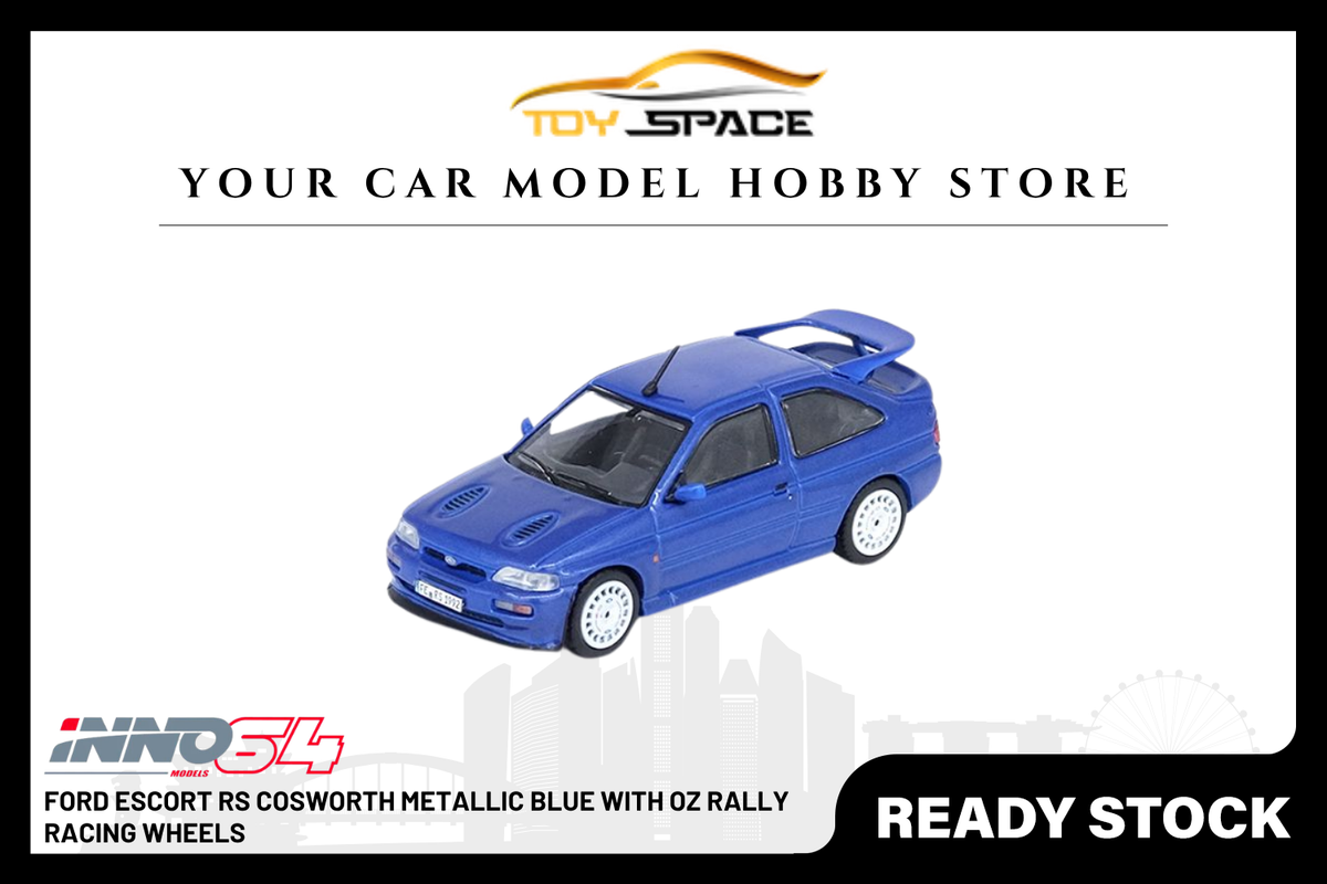 [INNO64] Ford Escort RS Cosworth Metallic Blue With OZ Rally Racing Wheels