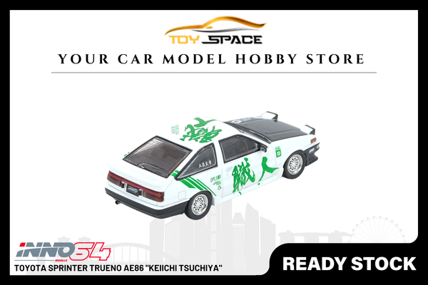 [INNO64] Toyota Sprinter Trueno AE86 "KEIICHI TSUCHIYA" - Toy Space Diecast Online Store Singapore