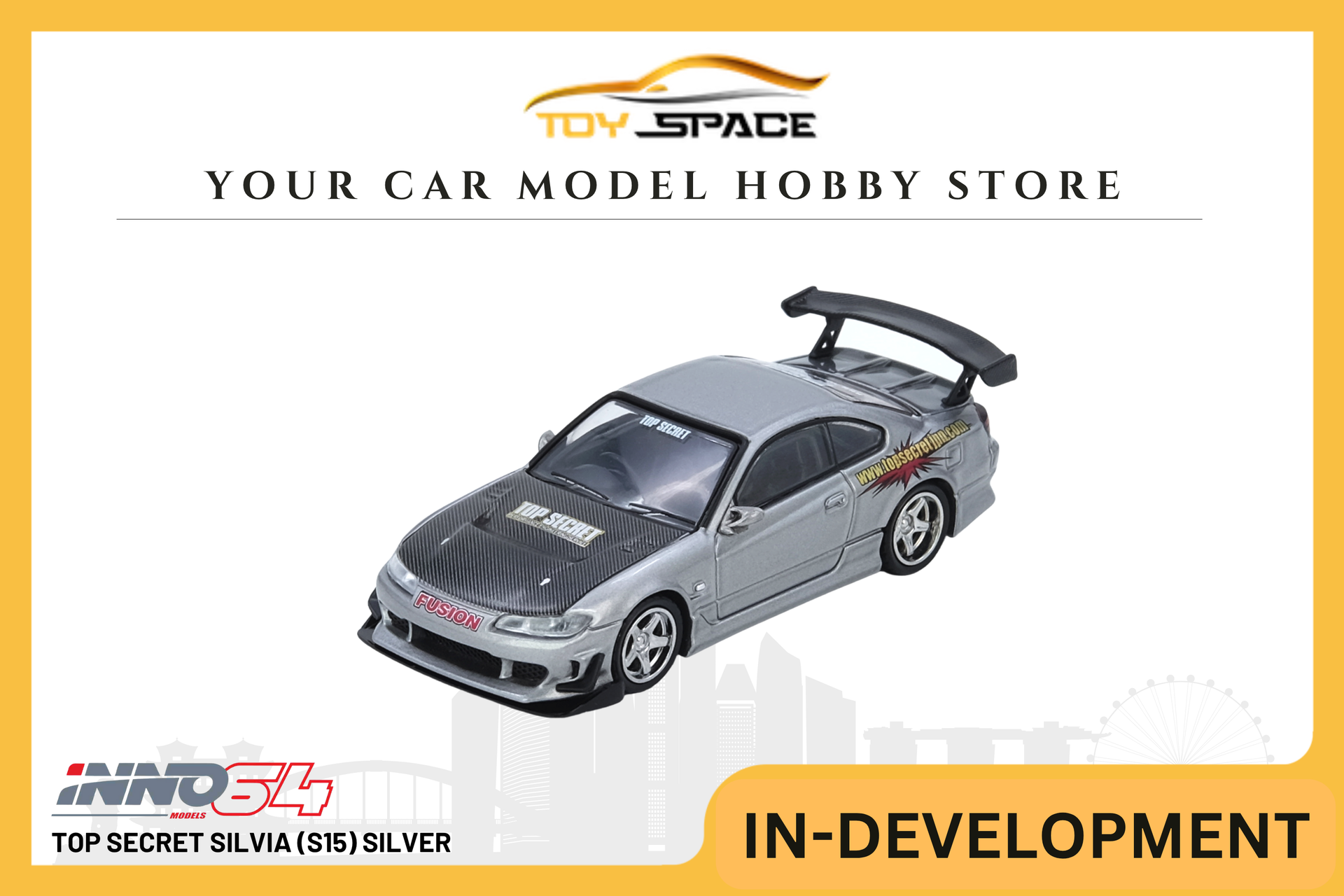 限定商品　INNO64 Silvia S15 TOP SECRET 1/64 Inno64 Nissan Silvia S15 Top Secret Chrome Silver TASKL 2025