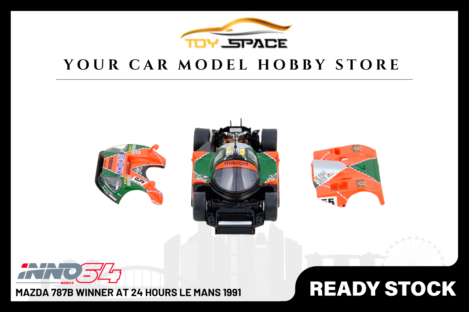 [INNO64] Mazda 787B Winner At 24 Hours Le Mans 1991 - Toy Space Diecast Online Store Singapore