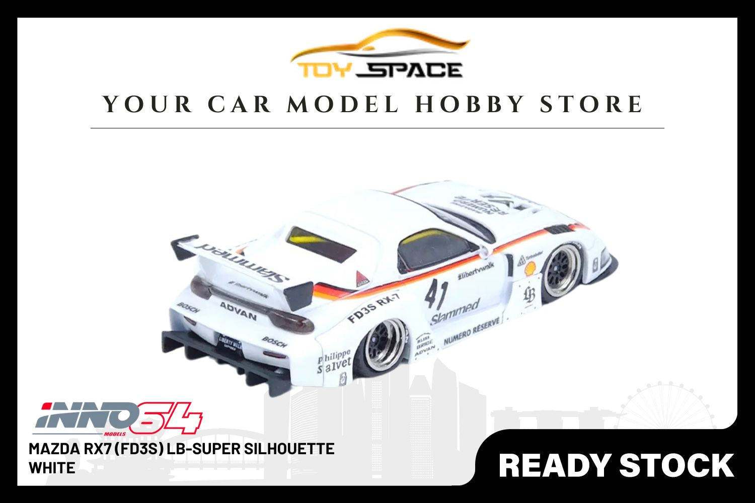 [INNO64] Mazda RX7 (FD3S) LB-Super Silhouette White