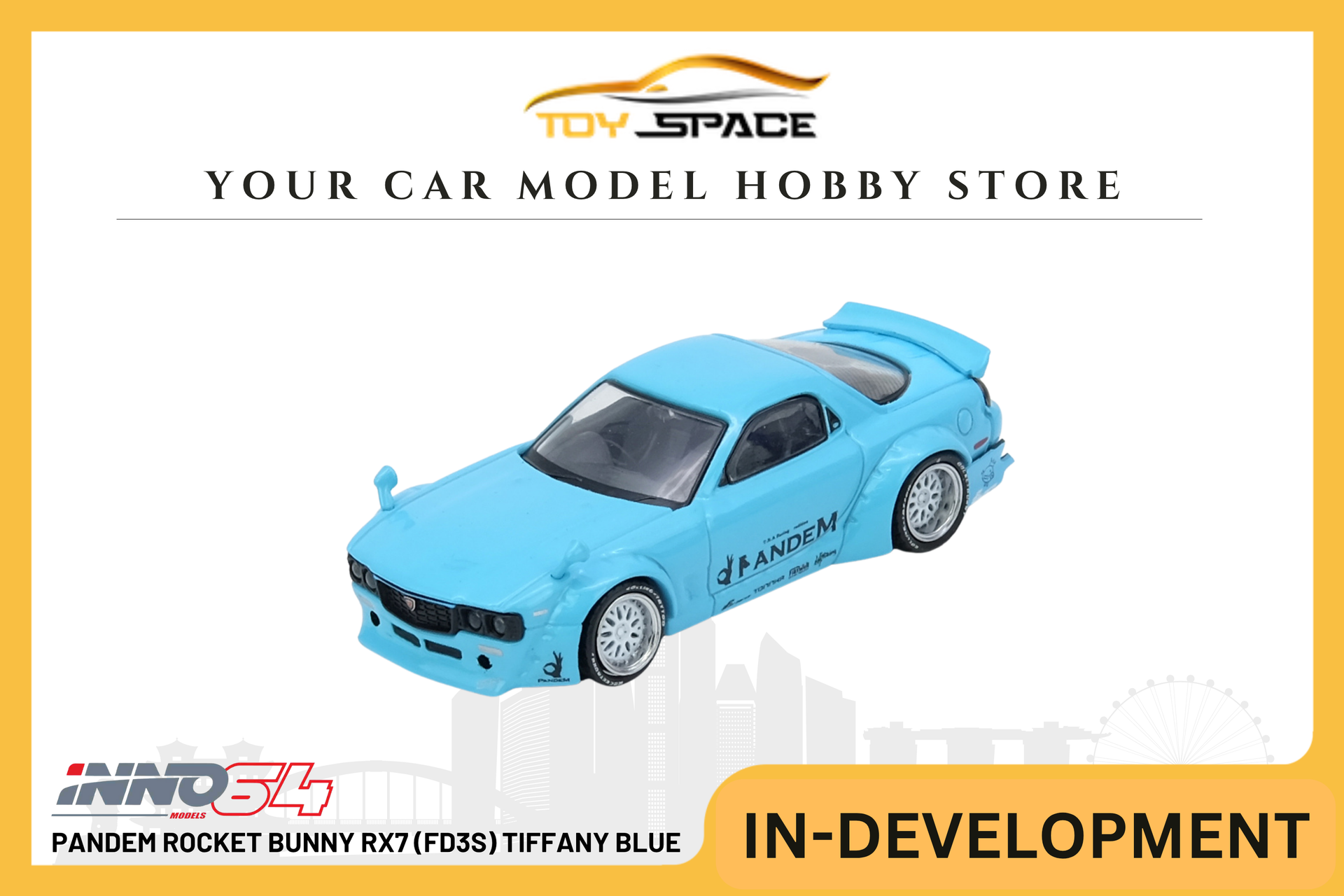 INNO64] Pandem Rocket Bunny RX7 (FD3S) Tiffany Blue