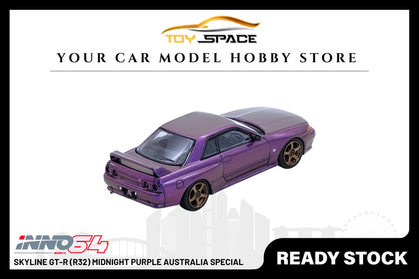[INNO64] Skyline GT-R (R32) Midnight Purple Australia Special - Toy Space Diecast Online Store Singapore