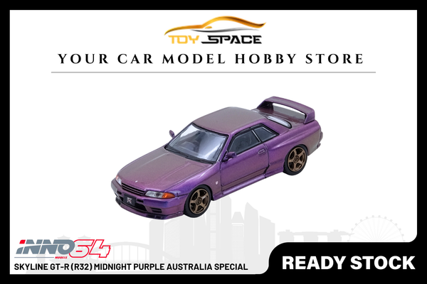 [INNO64] Skyline GT-R (R32) Midnight Purple Australia Special - Toy Space Diecast Online Store Singapore
