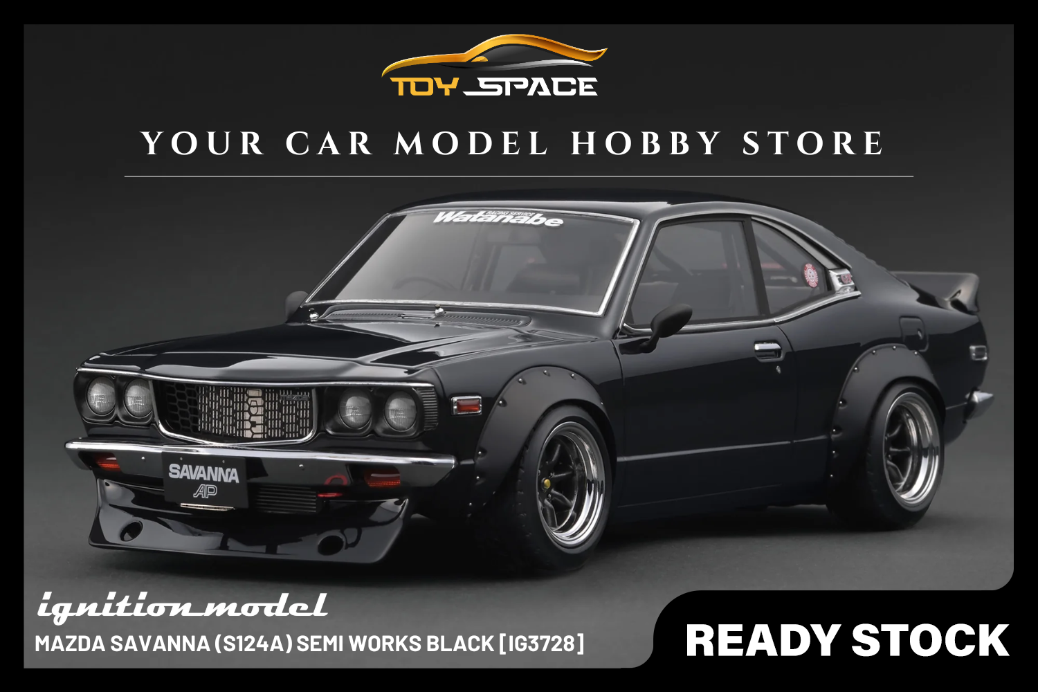 [IGNITION MODEL] 1:18 Mazda Savanna (S124A) Semi Works Black [IG3728]
