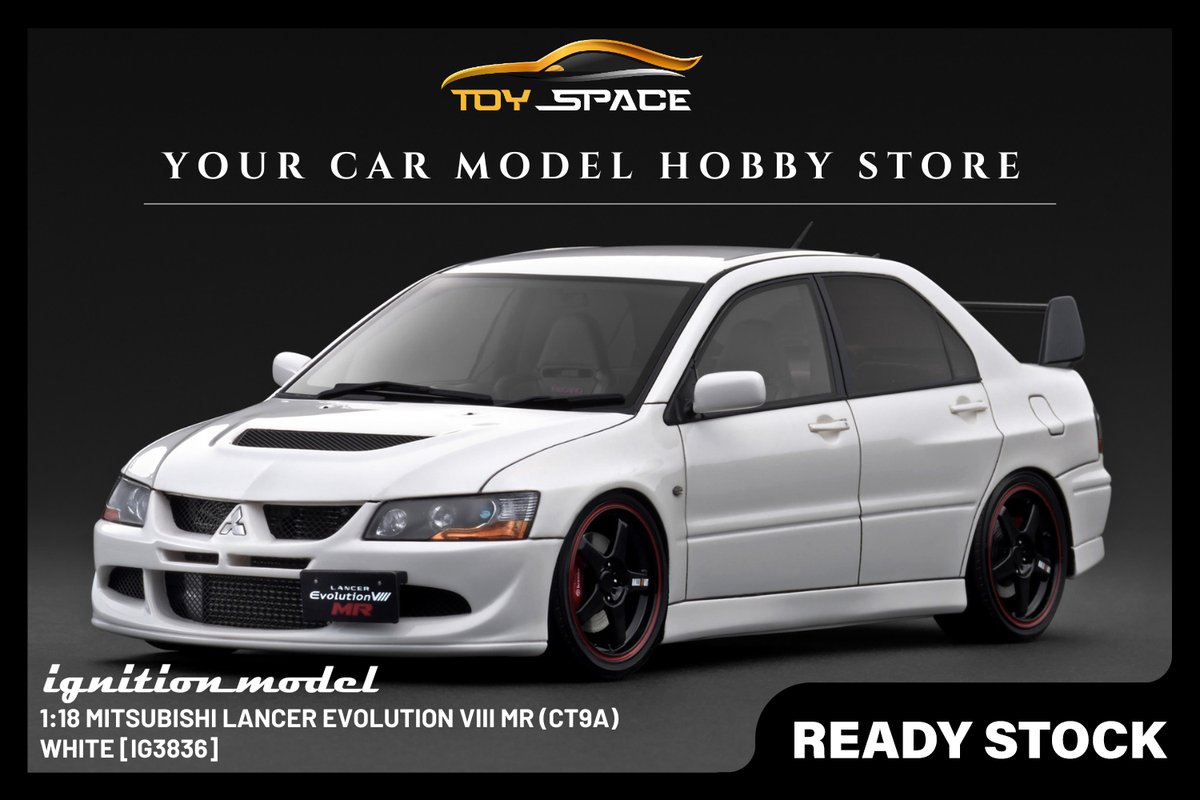 [IGNITION MODEL] 1:18 Mitsubishi Lancer Evolution VIII MR (CT9A) White [IG3836] - Toy Space Diecast Online Store Singapore