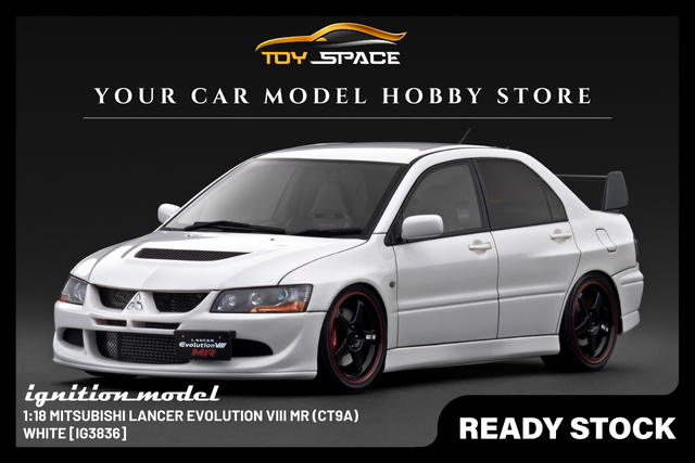 [IGNITION MODEL] 1:18 Mitsubishi Lancer Evolution VIII MR (CT9A) White [IG3836] - Toy Space Diecast Online Store Singapore