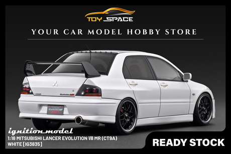[IGNITION MODEL] 1:18 Mitsubishi Lancer Evolution Ⅷ MR (CT9A) White [IG3835] - Toy Space Diecast Online Store Singapore