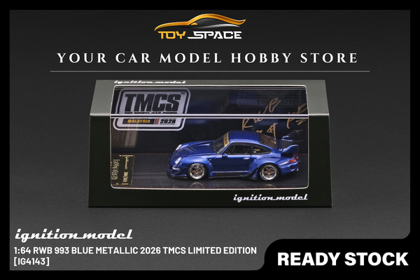 [IGNITION MODEL] 1:64 RWB 993 Blue Metallic 2026 TMCS Limited Edition [IG4143]