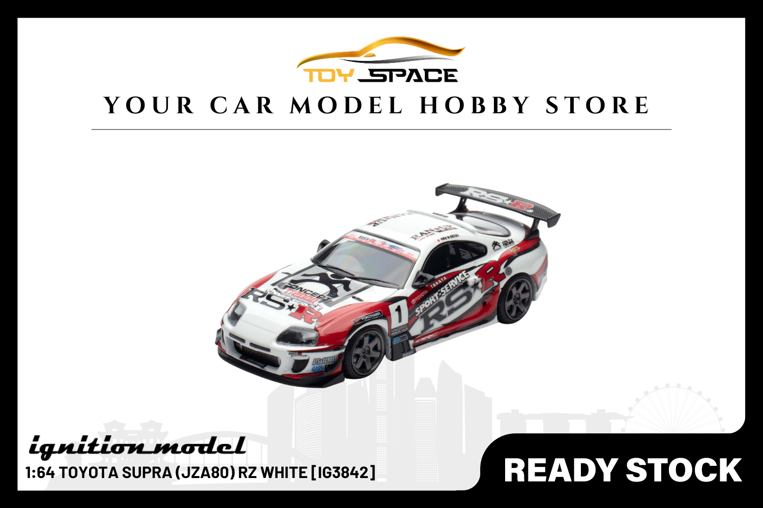 [IGNITION MODEL] 1:64 Toyota Supra (JZA80) RZ White [IG3842]