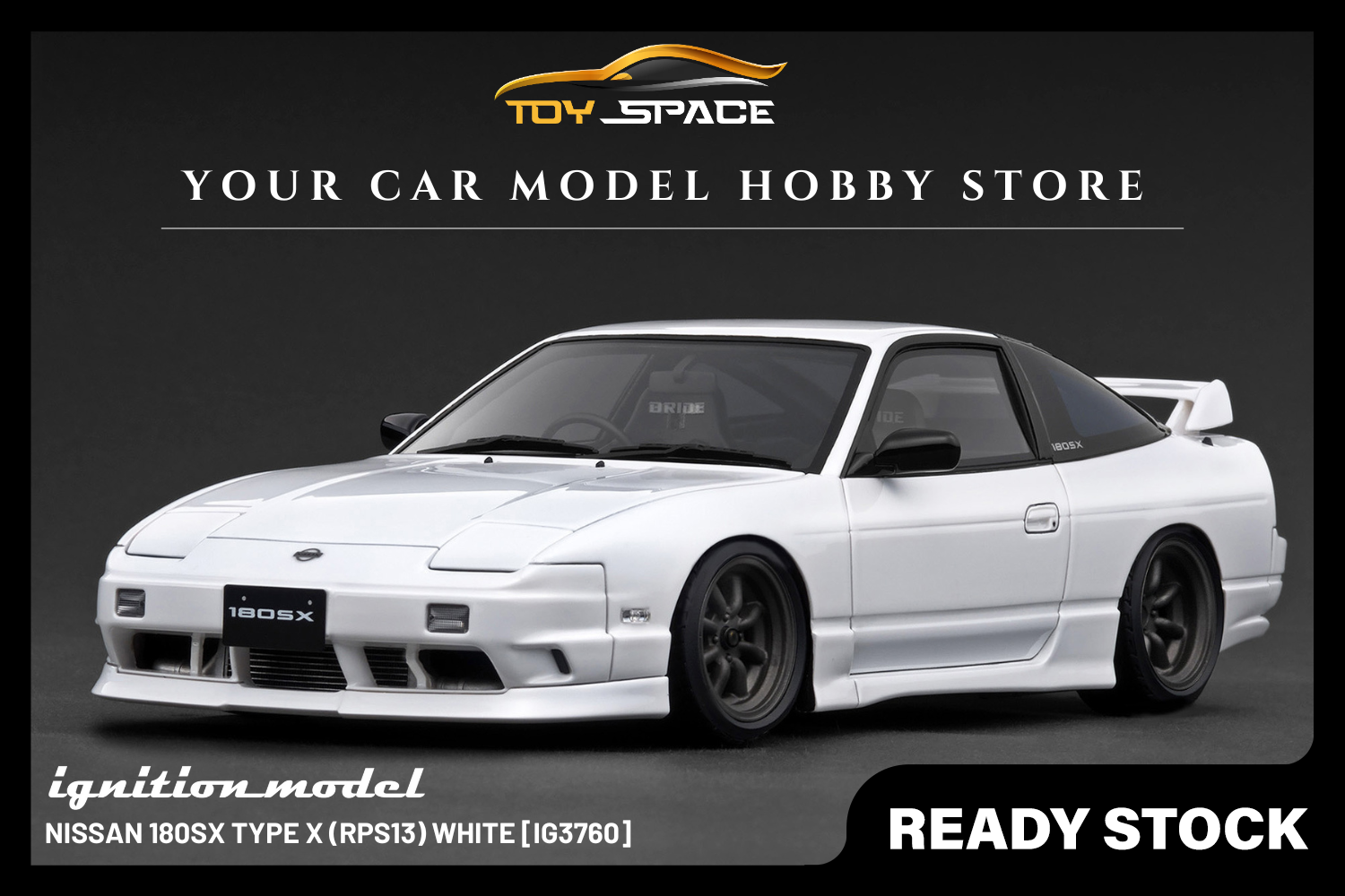 [IGNITION MODEL] 1:18 Nissan 180SX Type X (RPS13) White [IG3760]