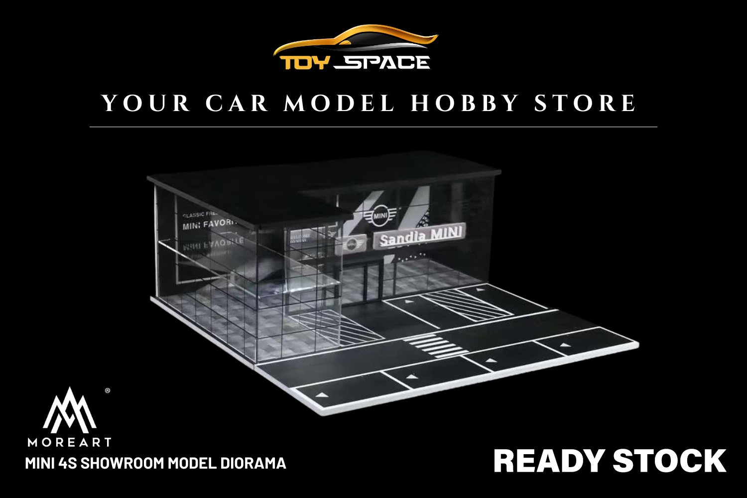 [MOREART] 1:64 MINI 4S Showroom Model Diorama