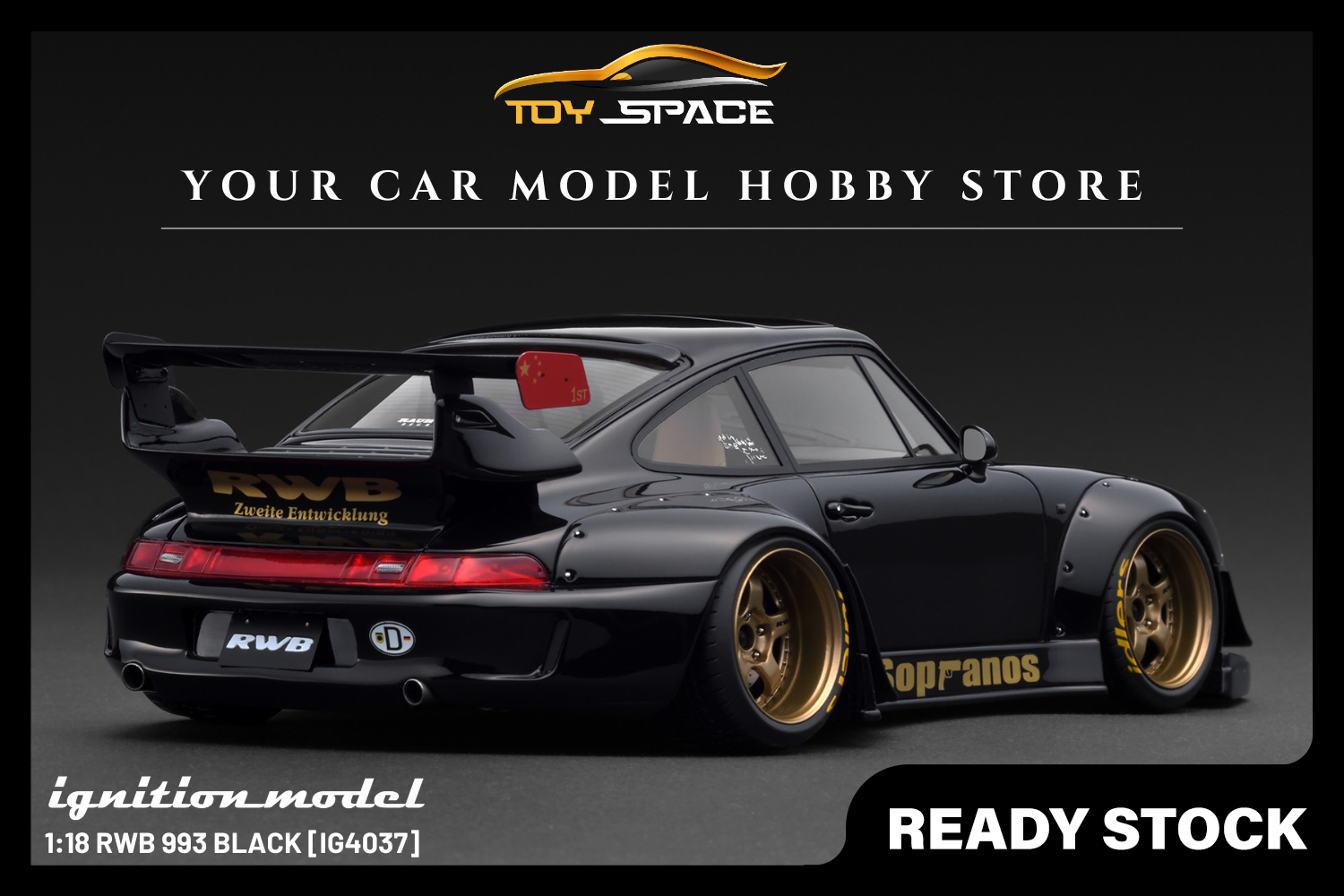[IGNITION MODEL] 1:18 RWB 993 Black [IG4037]