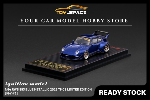 [IGNITION MODEL] 1:64 RWB 993 Blue Metallic 2026 TMCS Limited Edition [IG4143]