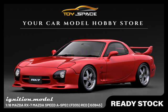 [IGNITION MODEL] 1:18 Mazda RX-7 Mazda Speed A-Spec (FD3S) Red [IG3945] - Toy Space Diecast Online Store Singapore