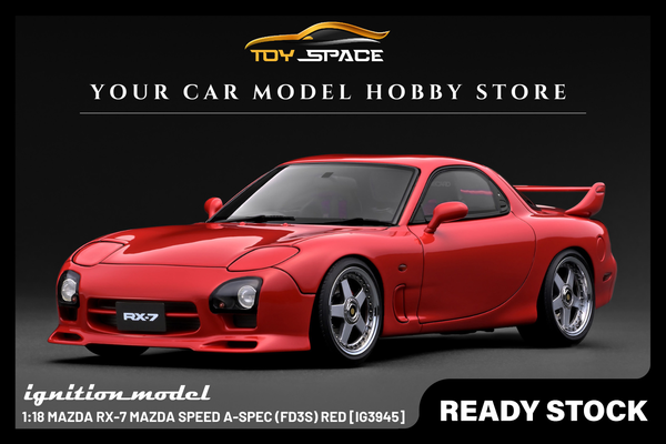 [IGNITION MODEL] 1:18 Mazda RX-7 Mazda Speed A-Spec (FD3S) Red [IG3945]