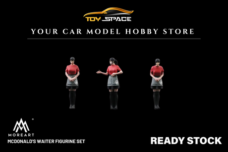 [MOREART] 1:64 McDonald's Waiter Figurine Set - Toy Space Diecast Online Store Singapore
