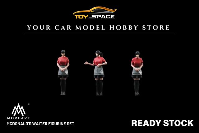 [MOREART] 1:64 McDonald's Waiter Figurine Set - Toy Space Diecast Online Store Singapore