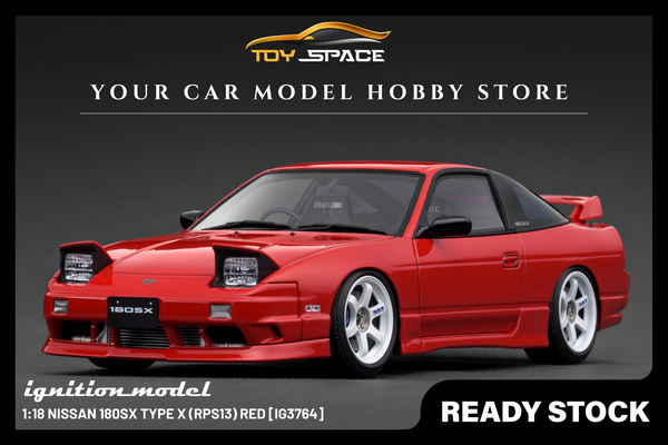 [IGNITION MODEL] 1:18 Nissan 180SX Type X (RPS13) Red [IG3764]