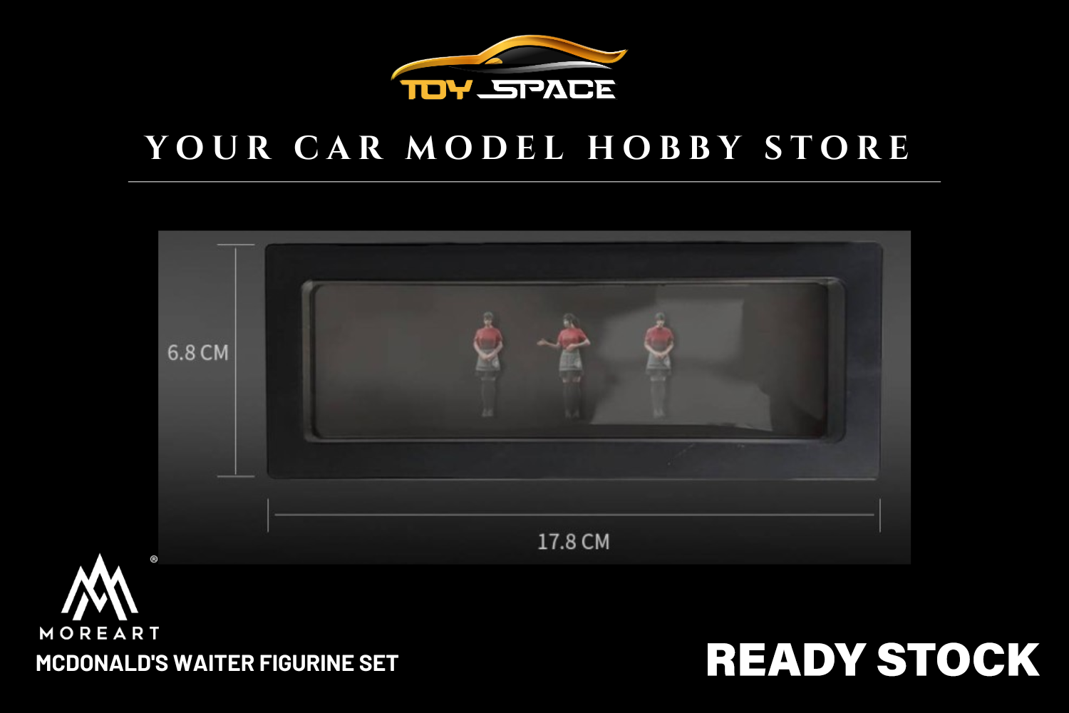 [MOREART] 1:64 McDonald's Waiter Figurine Set