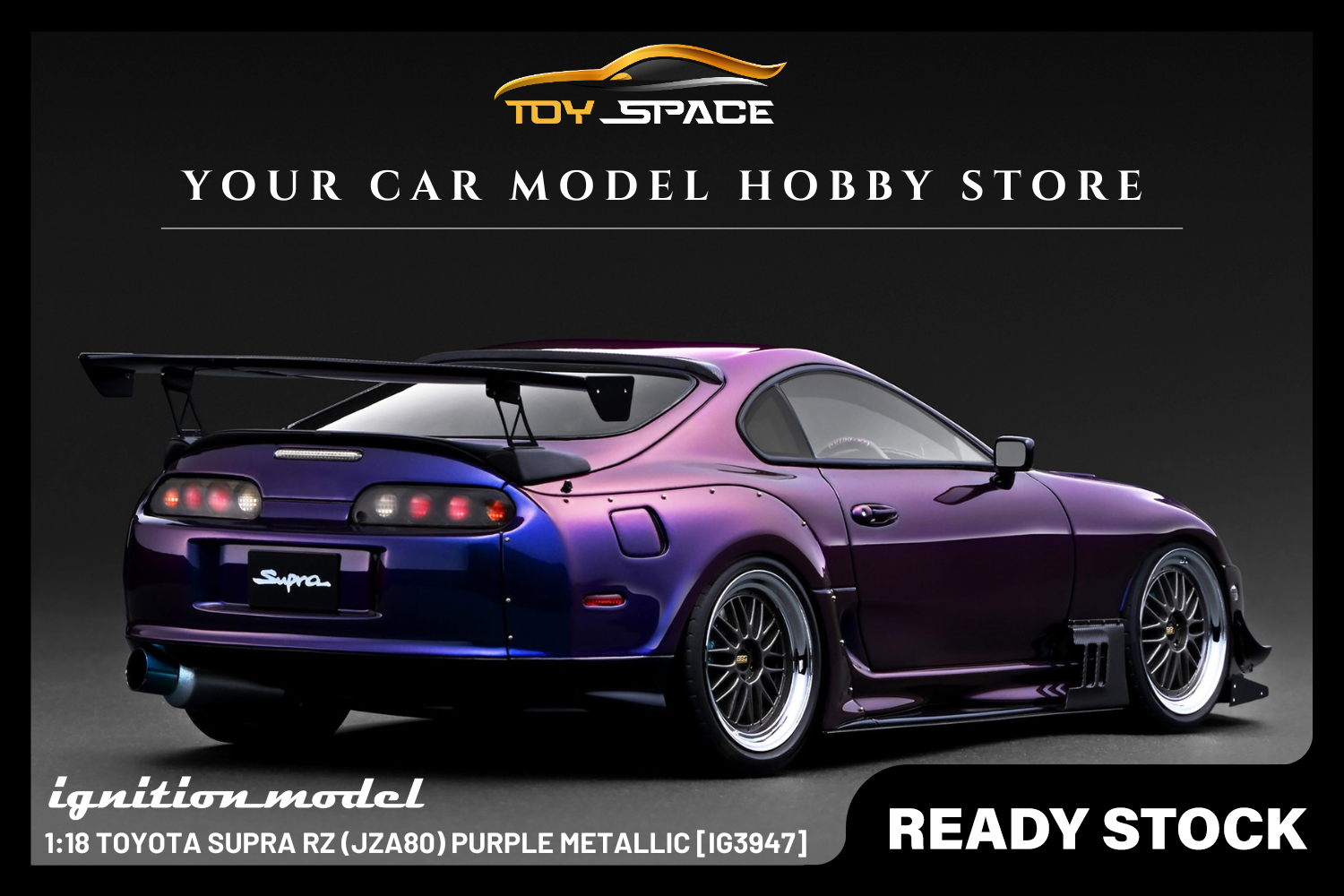 [IGNITION MODEL] 1:18 Toyota Supra RZ (JZA80) Purple Metallic [IG3947]