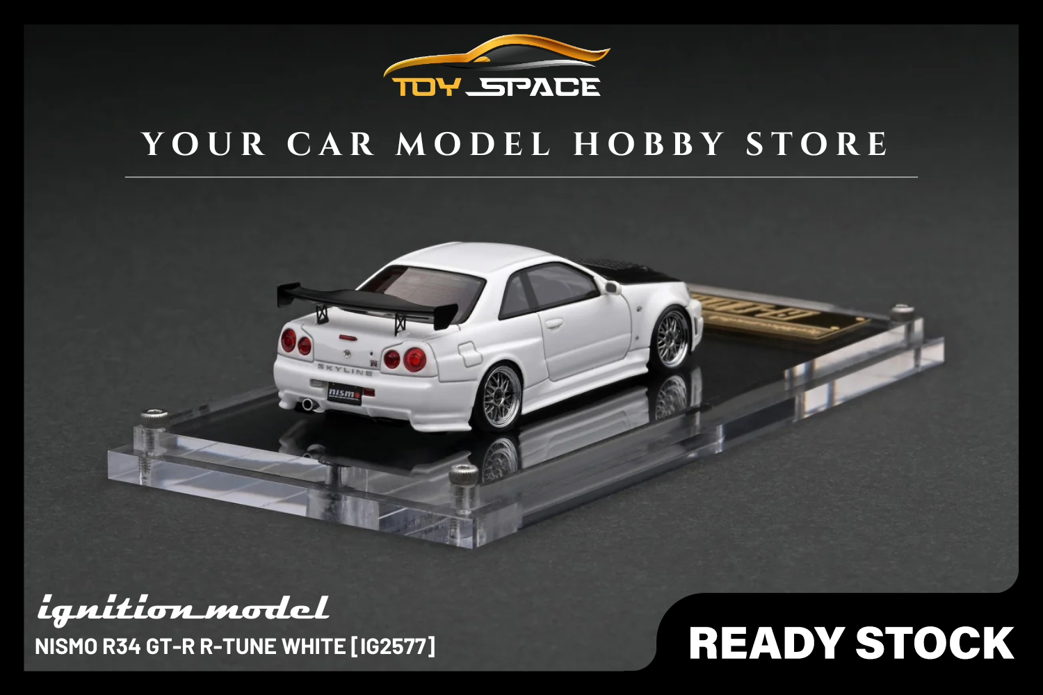 [IGNITION MODEL] 1:64 Nismo R34 GT-R R-Tune White [IG2577]