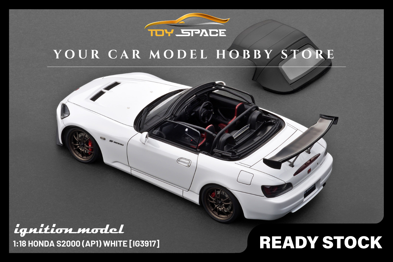 [IGNITION MODEL] 1:18 Honda S2000 (AP1) White [IG3917]