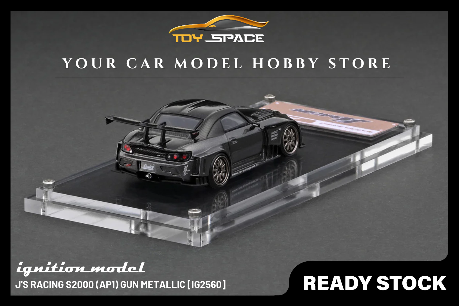 [IGNITION MODEL] 1:64 J'S RACING S2000 (AP1) Gun Metallic [IG2560]