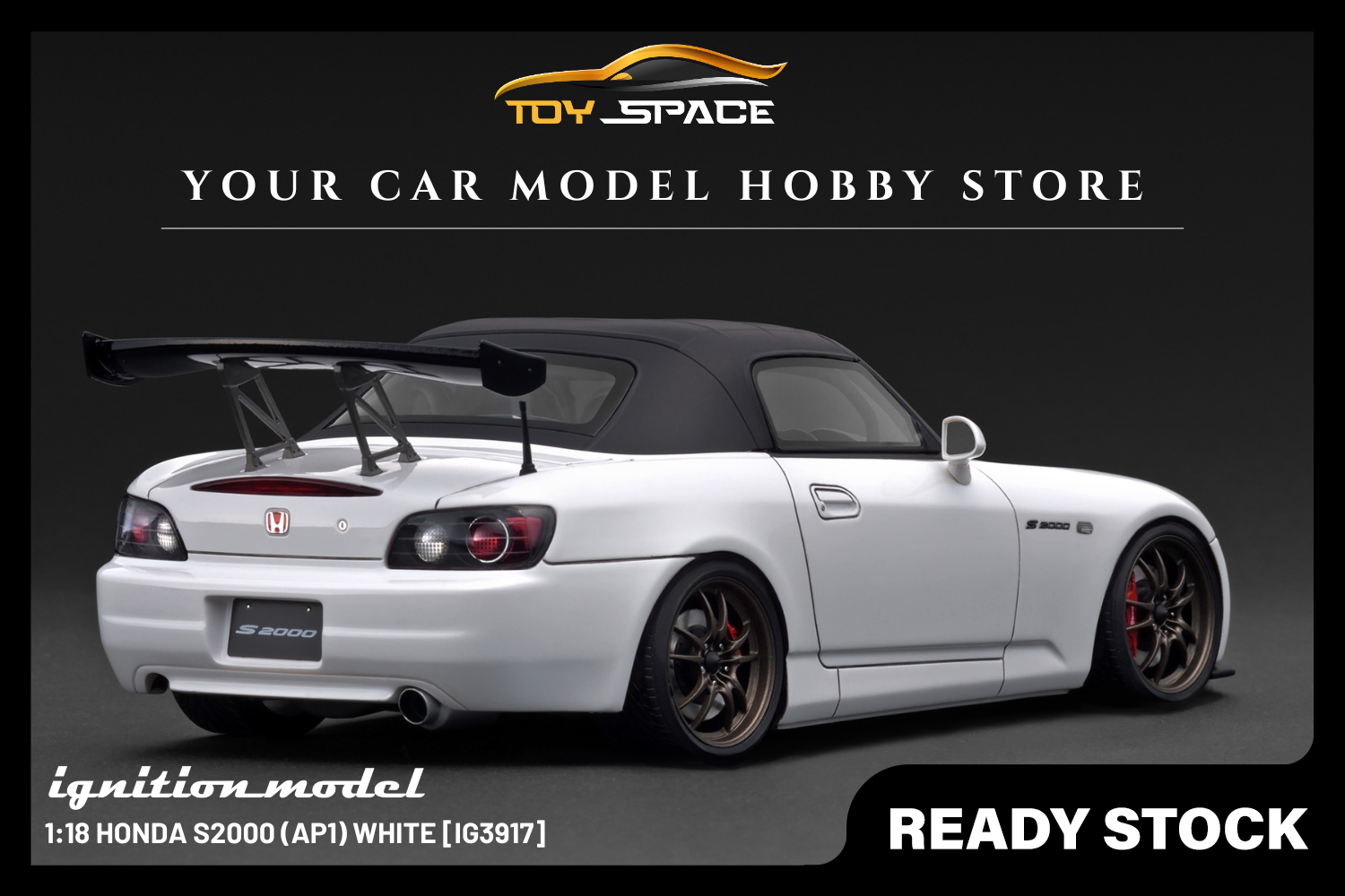[IGNITION MODEL] 1:18 Honda S2000 (AP1) White [IG3917]