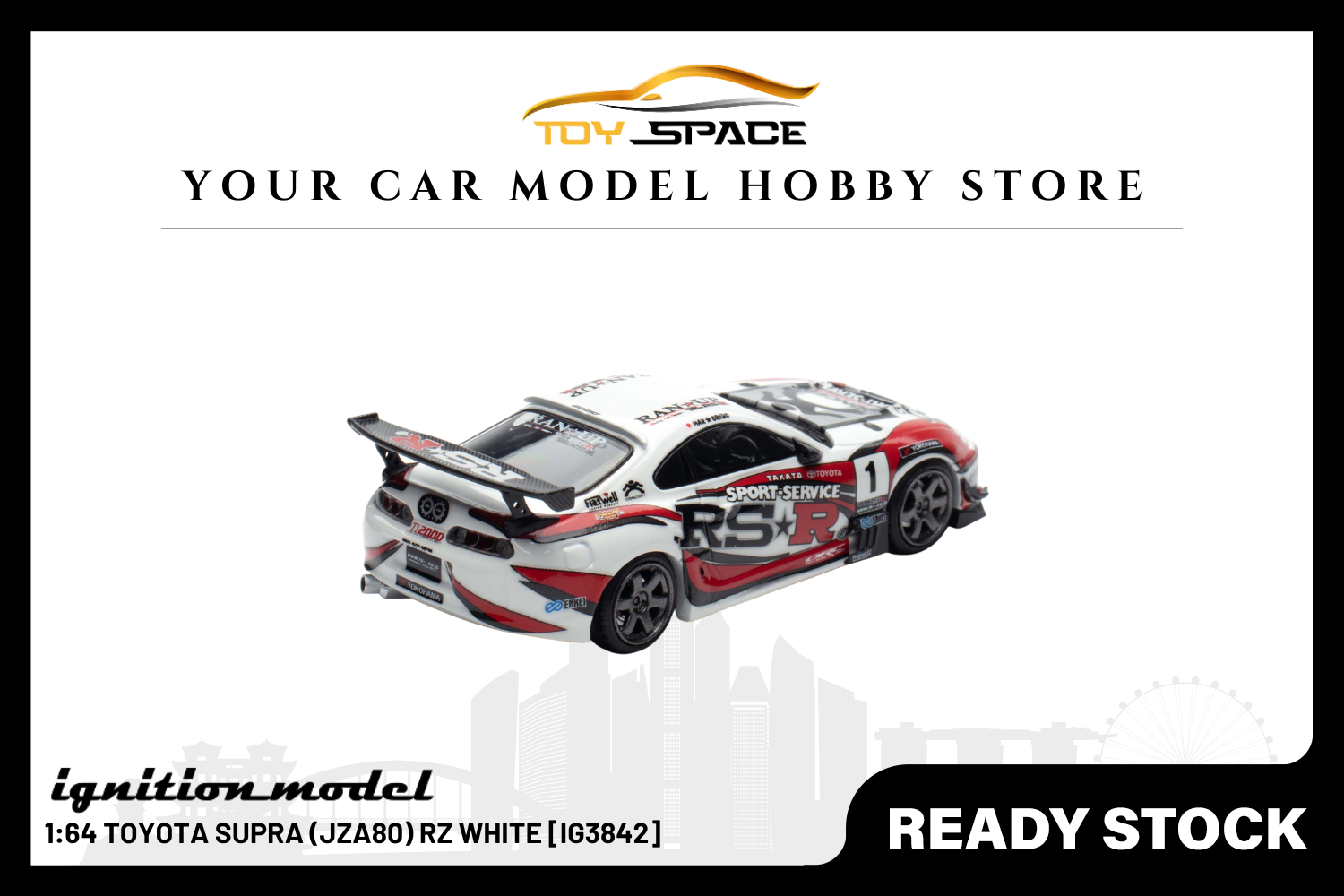 [IGNITION MODEL] 1:64 Toyota Supra (JZA80) RZ White [IG3842]