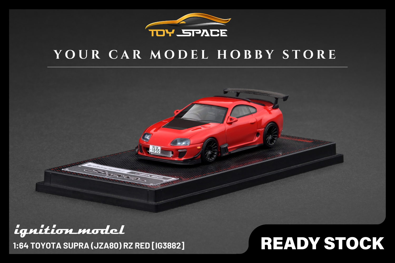 IGNITION MODEL] 1:64 Toyota Supra (JZA80) RZ Red [IG3882]