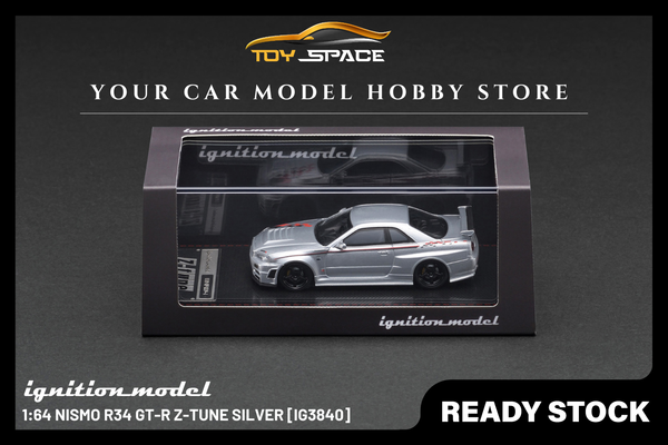[IGNITION MODEL] 1:64 Nismo R34 GT-R Z-Tune Silver [IG3840]