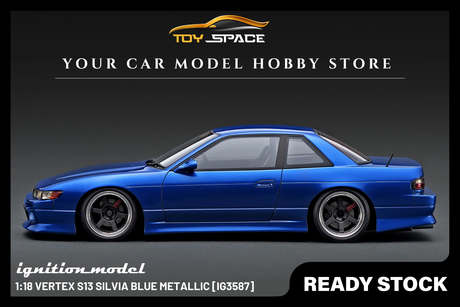 [IGNITION MODEL] 1:18 VERTEX S13 Silvia Blue Metallic [IG3587] - Toy Space Diecast Online Store Singapore