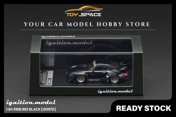[IGNITION MODEL] 1:64 RWB 993 Black [IG3870] - Toy Space Diecast Online Store Singapore