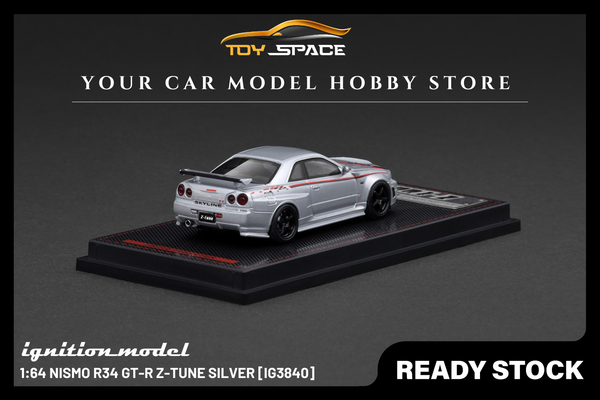 [IGNITION MODEL] 1:64 Nismo R34 GT-R Z-Tune Silver [IG3840]