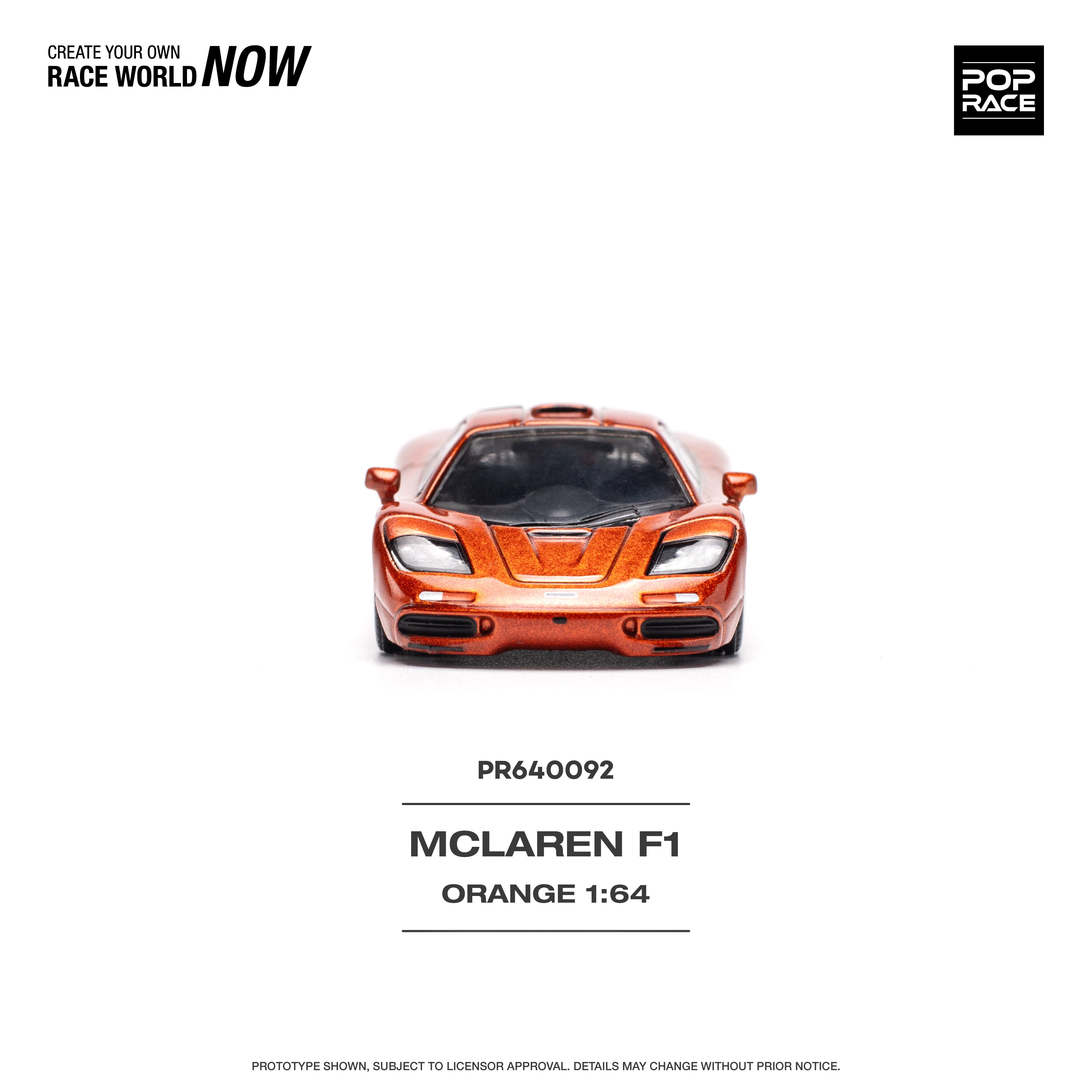 [POP RACE] 1/64 Mclaren F1 Orange