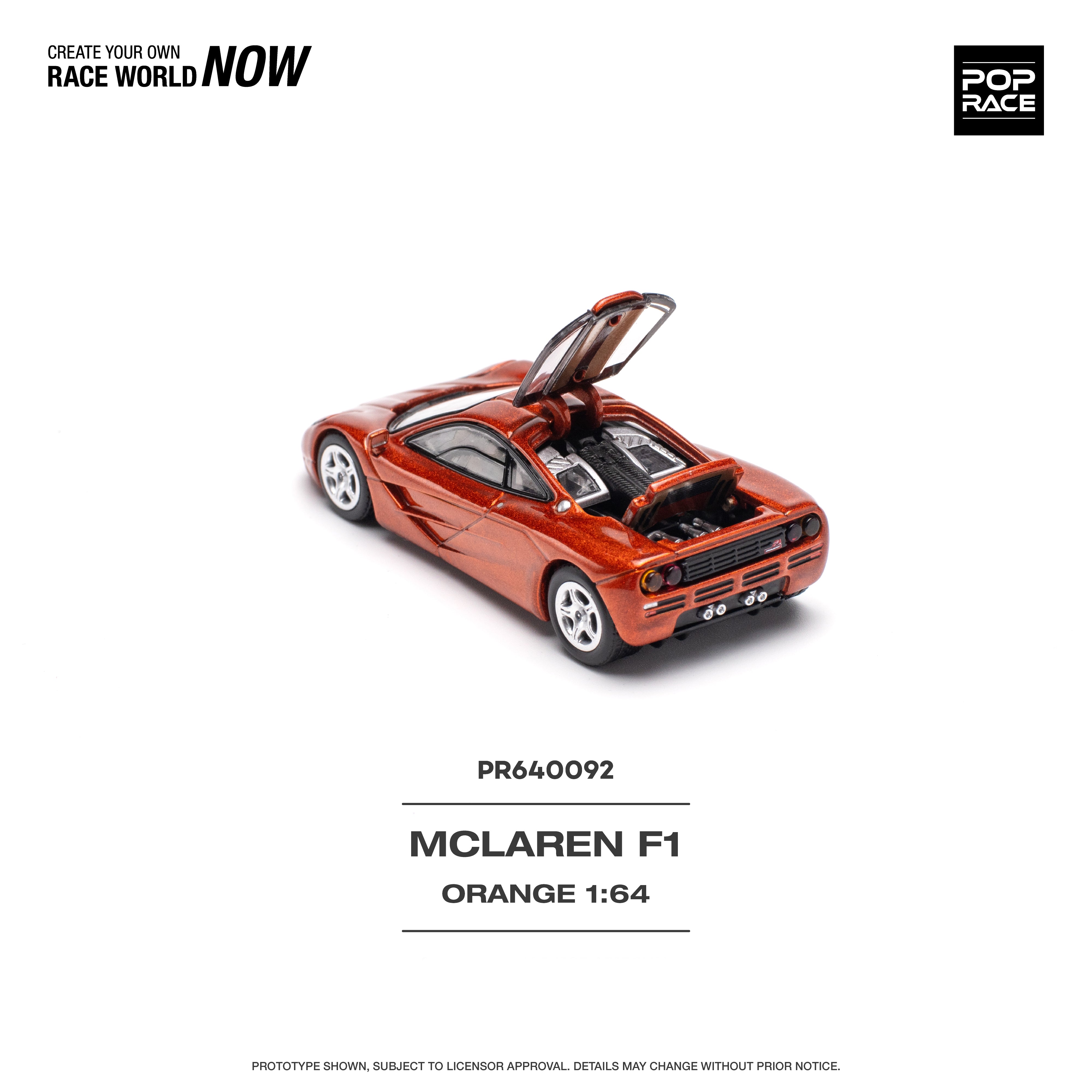 [POP RACE] 1/64 Mclaren F1 Orange