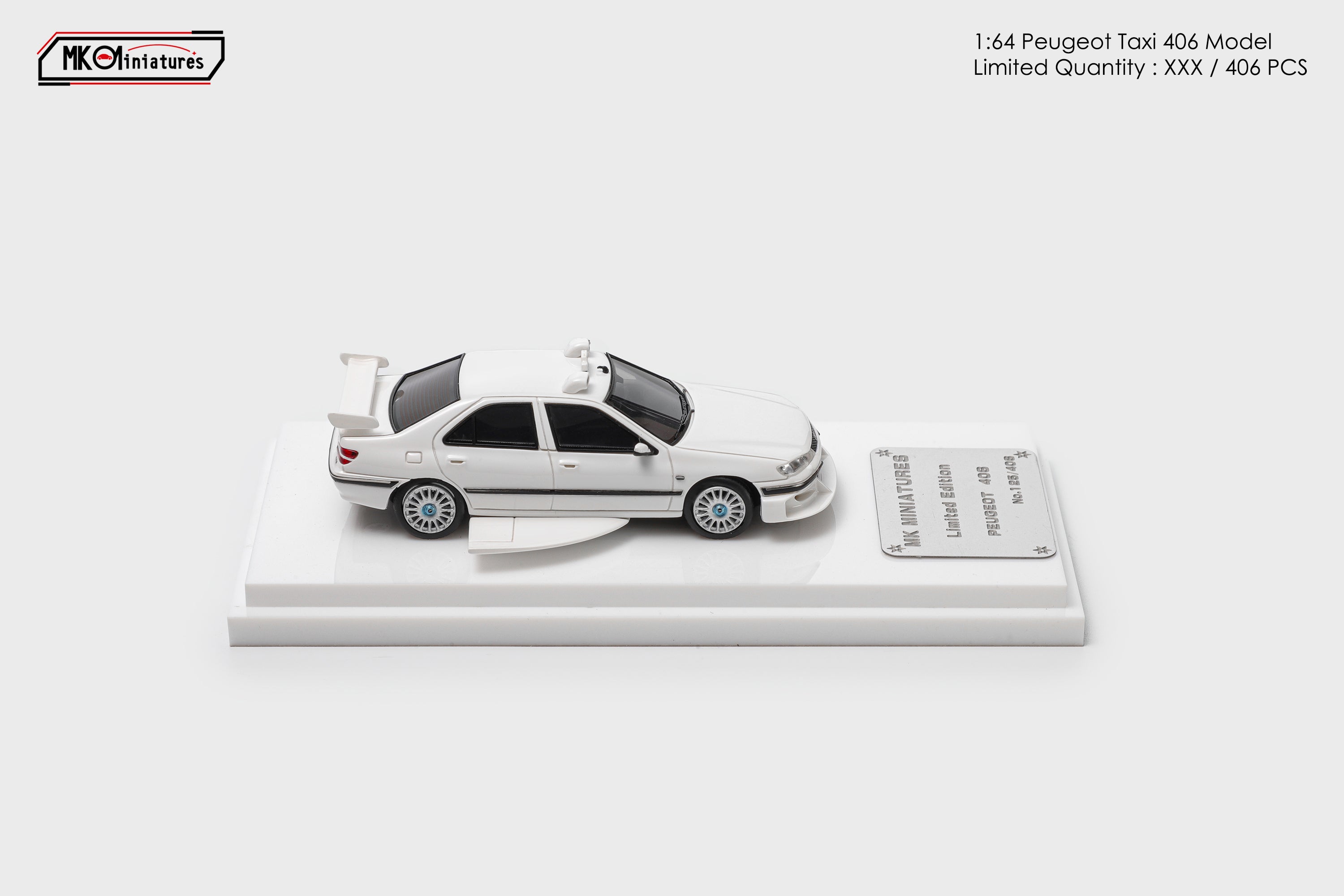 [MK MINIATURES] 1/64 Peugeot Taxi 406 White