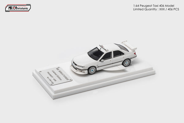 [MK MINIATURES] 1/64 Peugeot Taxi 406 White