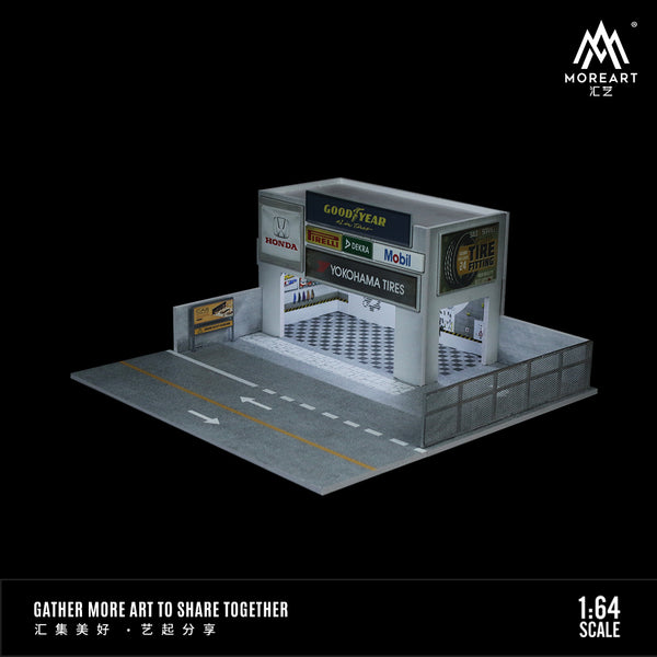 [MOREART] 1/64 Car Modification Shop Building Model Diorama