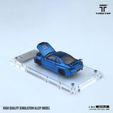 [TIME TOP] 1:64 Nissan GTR34 Full Carbon Chrome Blue - Toy Space Diecast Online Store Singapore