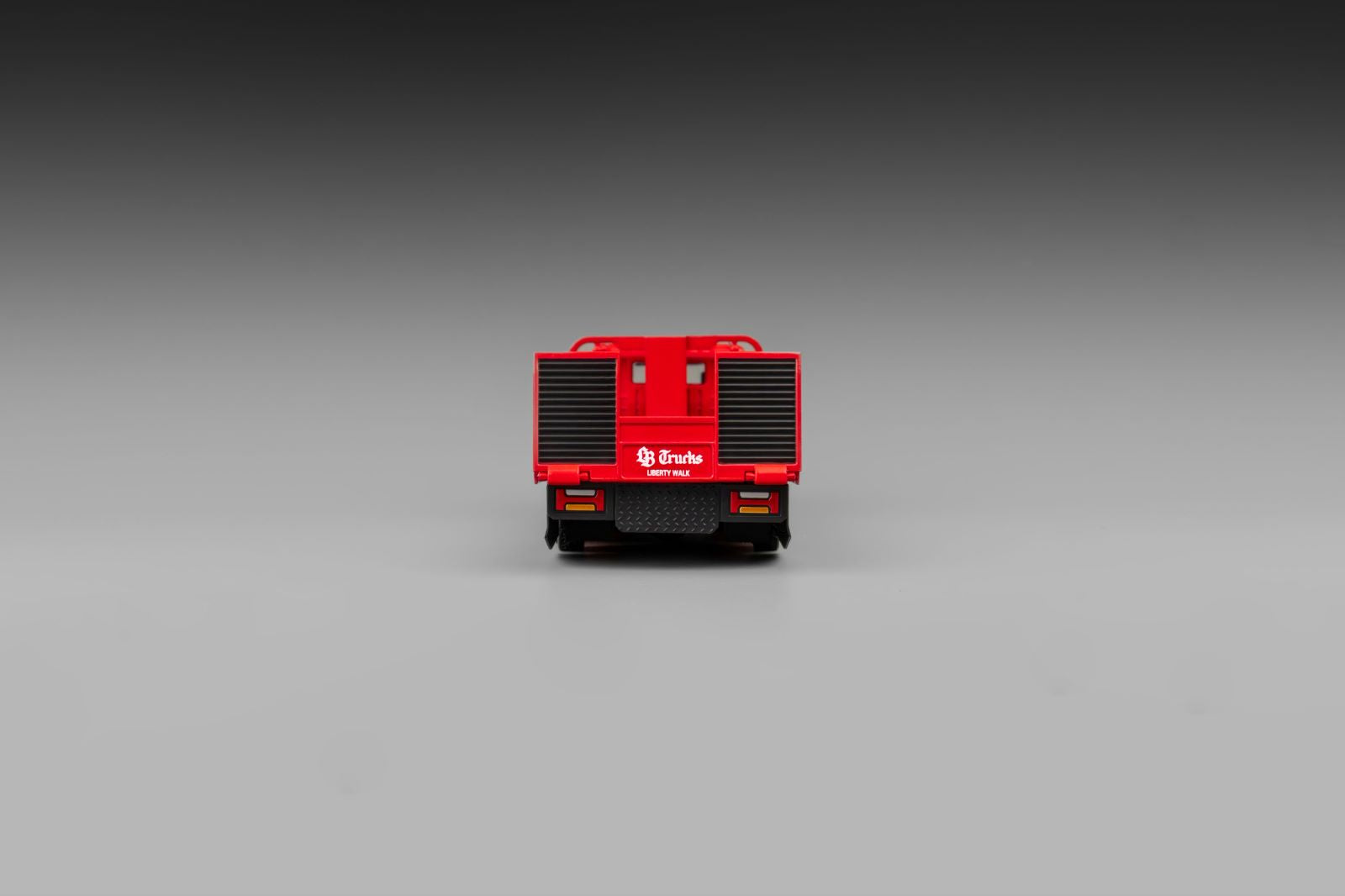 [MICRO TURBO] 1:64 Fully Floor-Standing Flatbed Trailer Super Silhouette Metallic Red