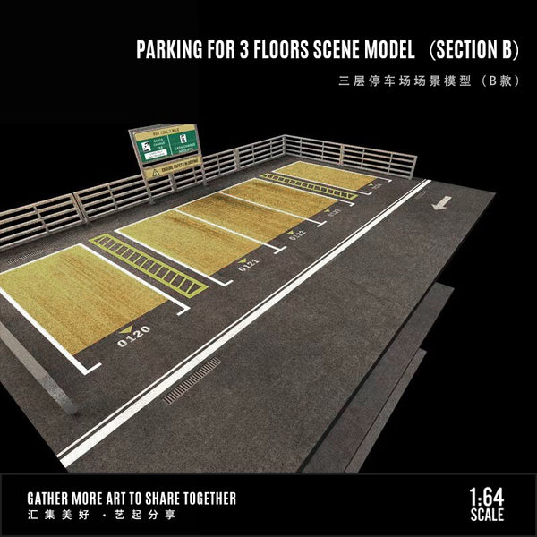 [MOREART] 1:64 Parking For 3 Floors Scene Models