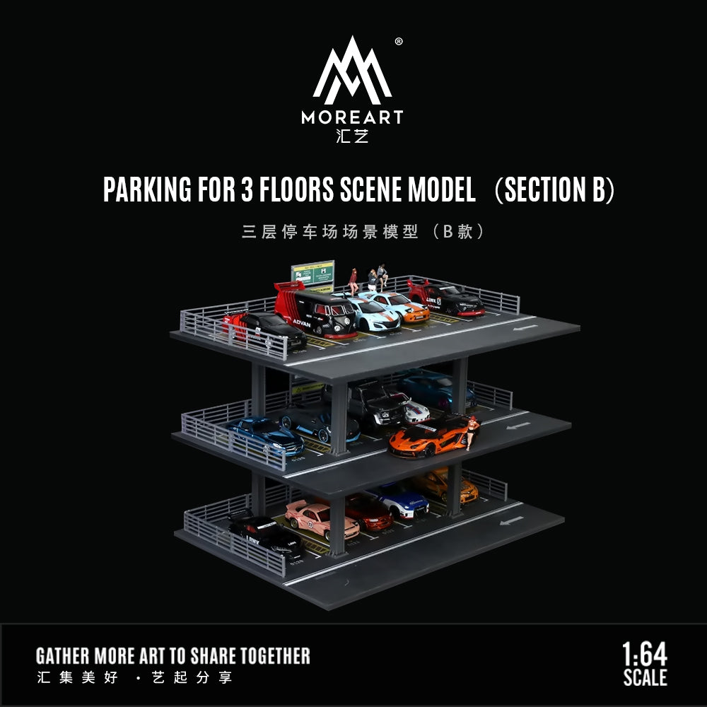 [MOREART] 1:64 Parking For 3 Floors Scene Models