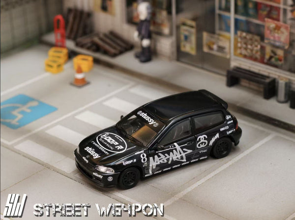 [STREET WEAPON] 1:64 Honda Civic EG6 Stussy Version