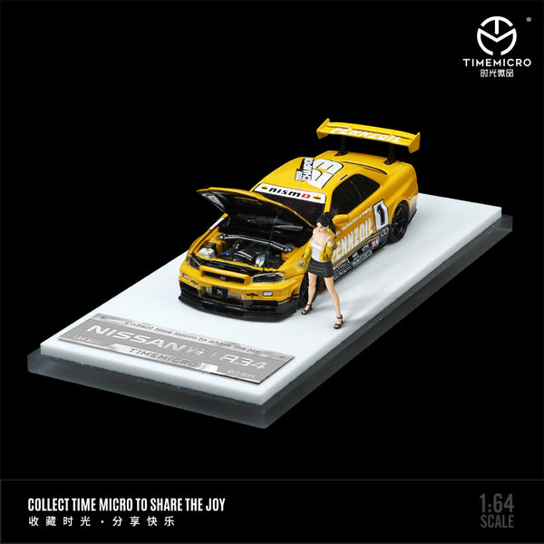 [TIME MICRO] 1:64 GTR R34 Z-Tune Yellow/Black