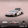 [FINCLASSICALLY] 1:64 Huracan With Travel Suitcase Iceberry Pink