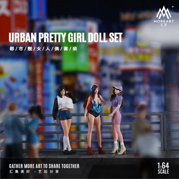 [MOREART] 1:64 Urban Pretty Girl Figurine Set