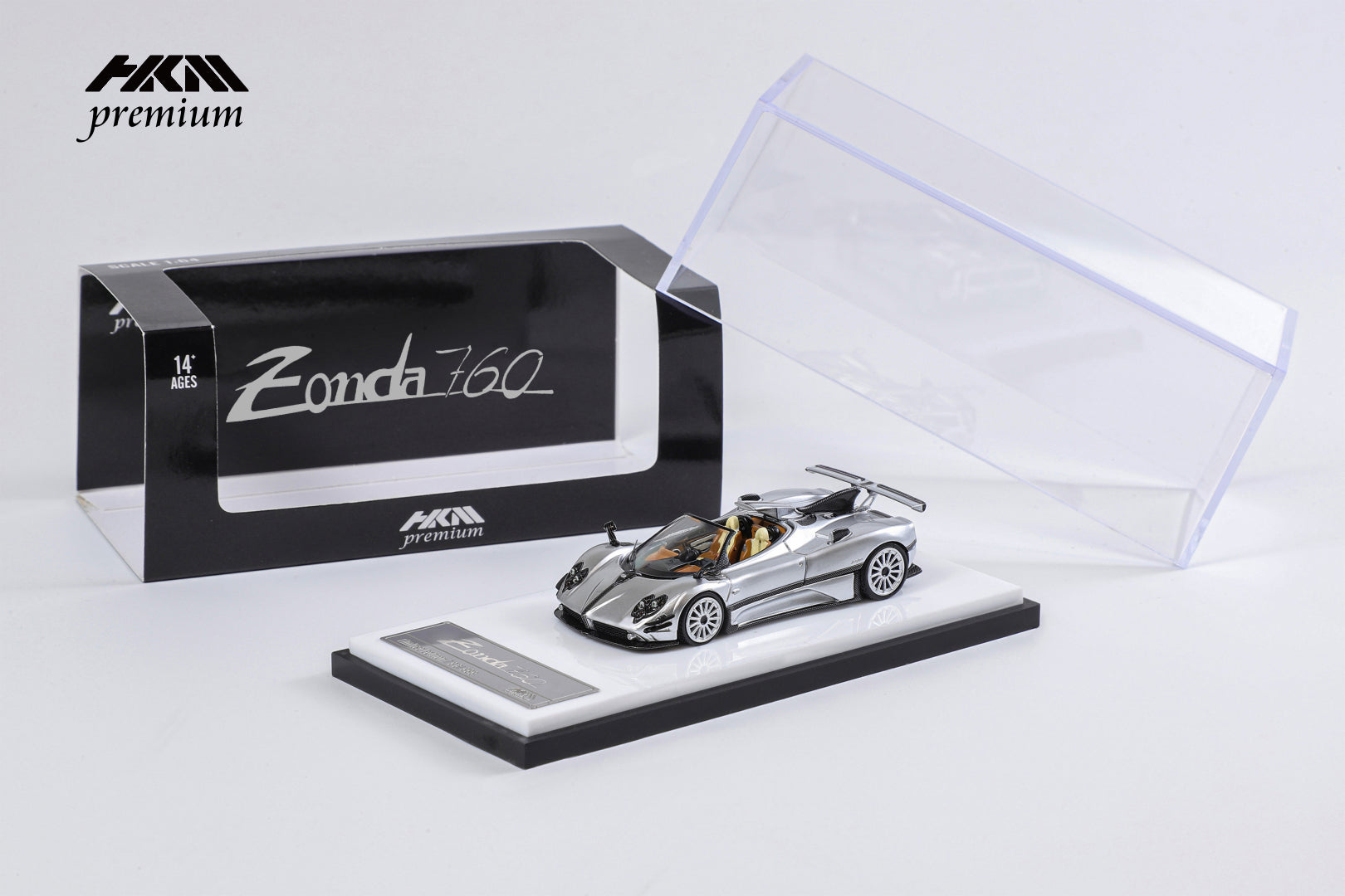 [HKM] 1:64 Zonda 760 Roadster Liquid Silver