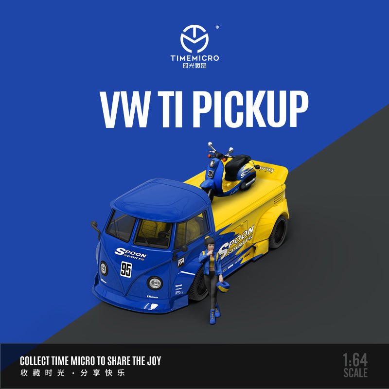 [TIME MICRO x MOREART] 1:64 VW T1 Pickup Figurine Set - Spoon Livery